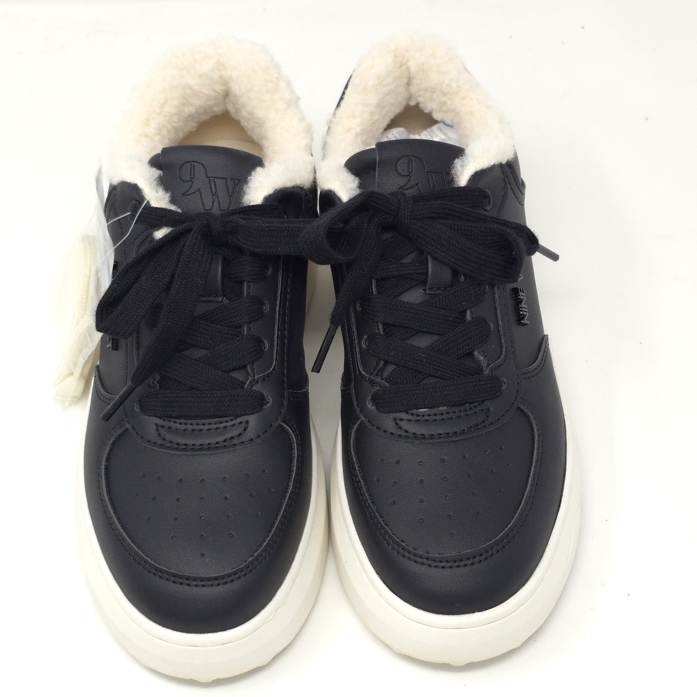 Nine West Black Platform Sneakers with Cream Lined Collar 7M - Picture 10 of 11